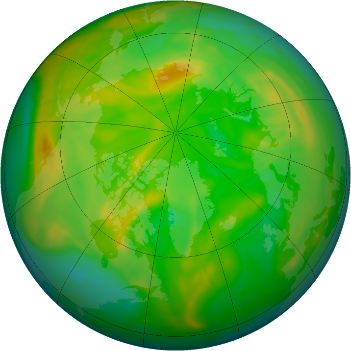 Arctic ozone map for 08 June 2008